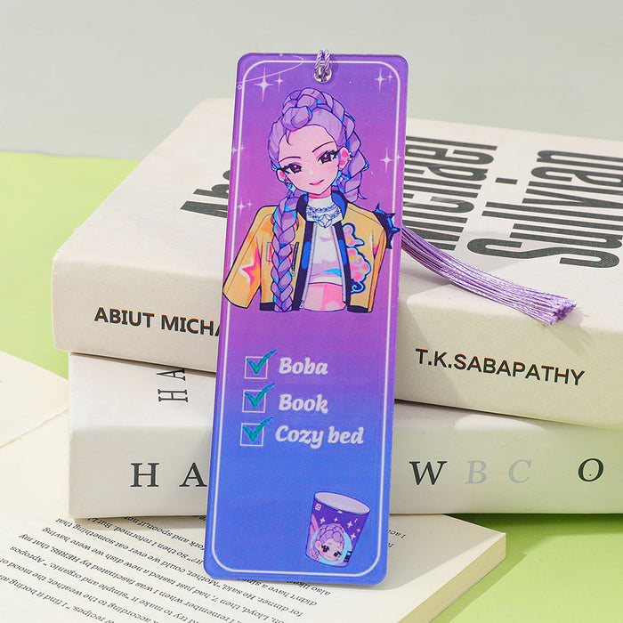 Wholesale Creative Acrylic Anime Tassel Bookmark