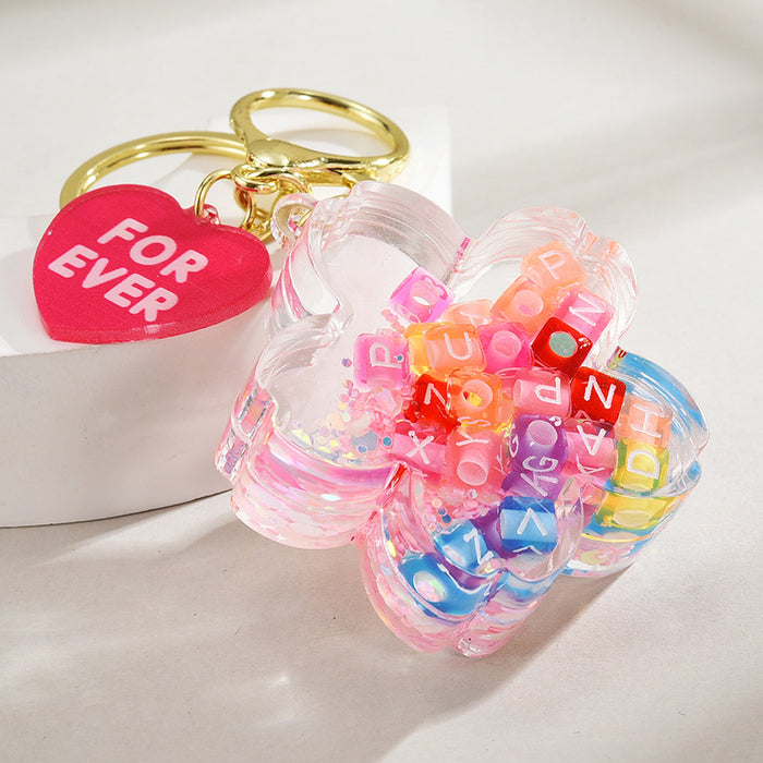 Wholesale Maca Dice in Oil Cherry Blossom Keychain