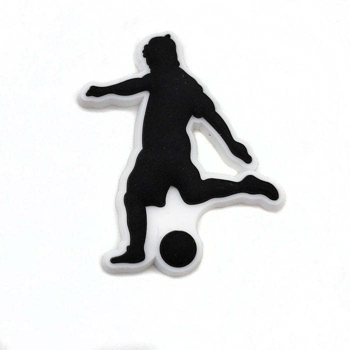 Wholesale 10PCS Cartoon Football Sports Series PVC Hole Shoes Shoe Buckle JDC-SC-WanX008