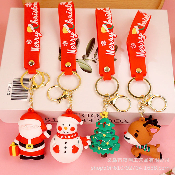 Wholesale  Cartoon  key chain small pendant cute cartoon bag ornaments Christmas