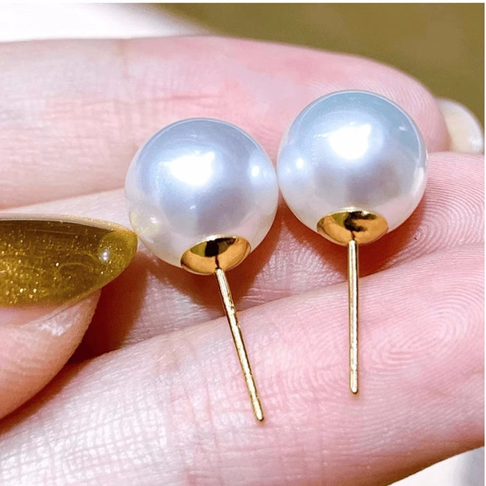 Wholesale  Silver Earrings   Pearl Earrings Shell Bead Earrings Women