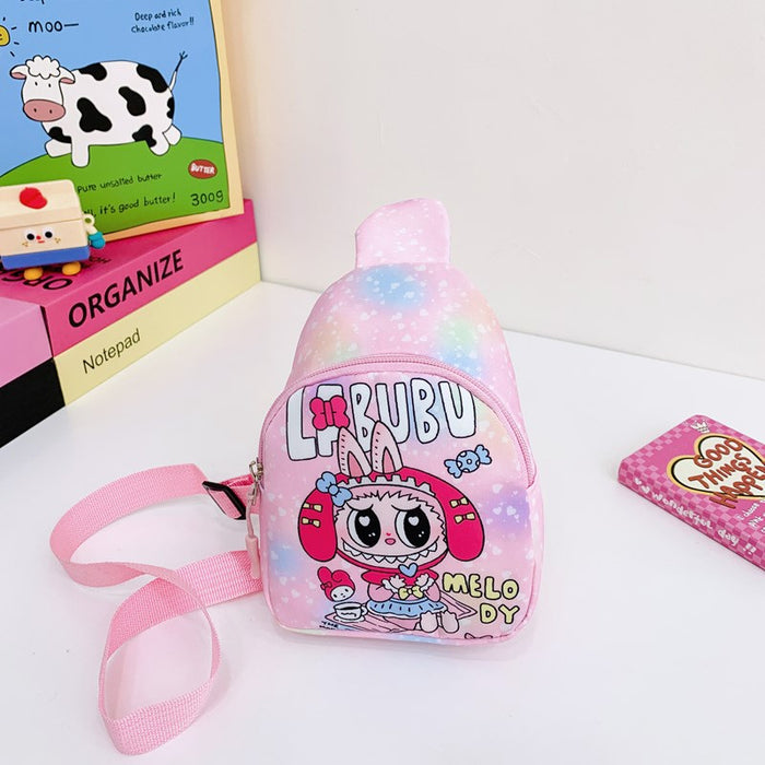 Wholesale Children' s chest bag mobile phone bag cartoon coin wallet nylon one-shoulder crossbody backpack