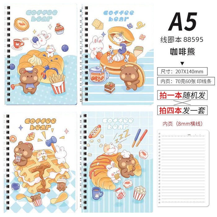 Wholesale Chic Cartoon Panda A5 Loose Leaf Notebook Student Stationery