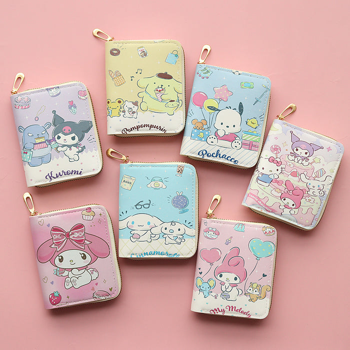 Wholesale PU Cartoon Printed Short Zipper Coin Purse JDC-WT-Jumei001