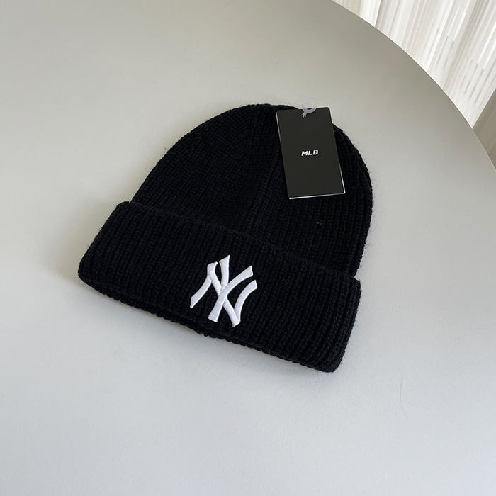 Wholesale autumn and winter cold-proof warm letter embroidered knitted hat ear protection hat JDC-HT-MaiM001