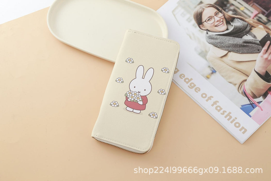 Wholesale PU Leather Cartoon Rabbit Coin Purse Card Holder Wallet Color Block Everyday Fashion Accessory