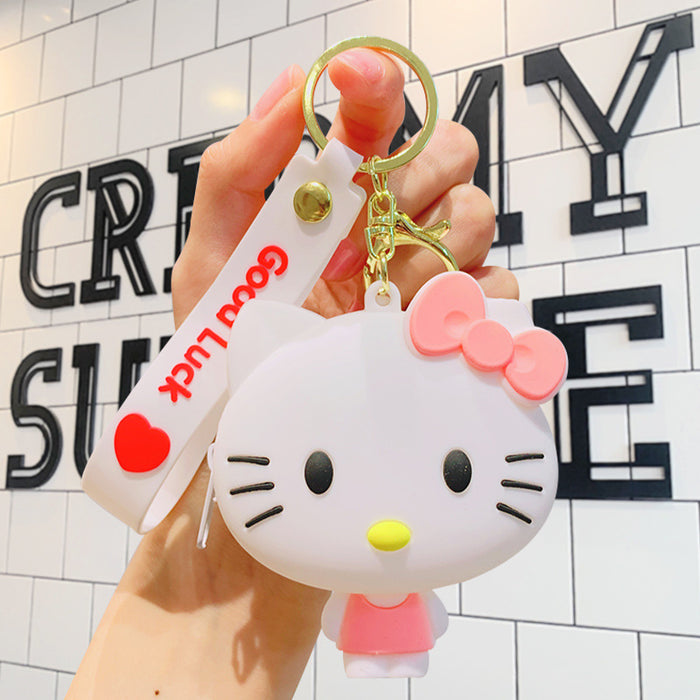 Wholesale Silicone Cute Cartoon Doll Coin Purse Keychain JDC-KC-LiuFan021