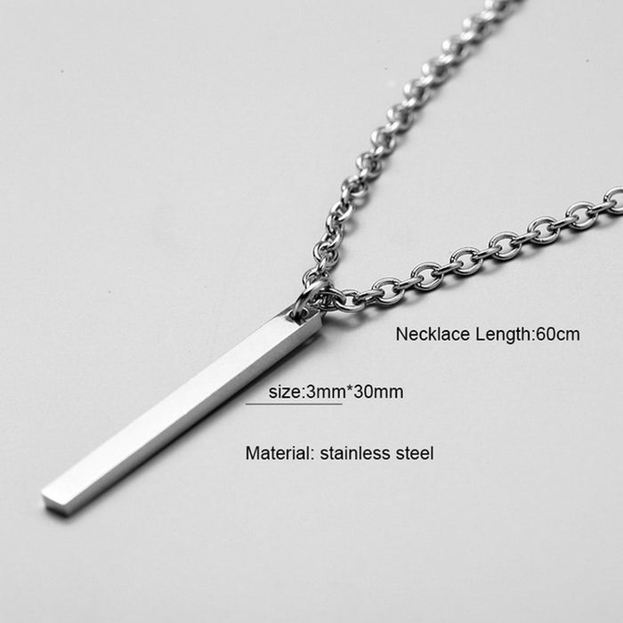 Wholesale Hip-hop stainless steel necklace Compass Leaf long pendant geometric