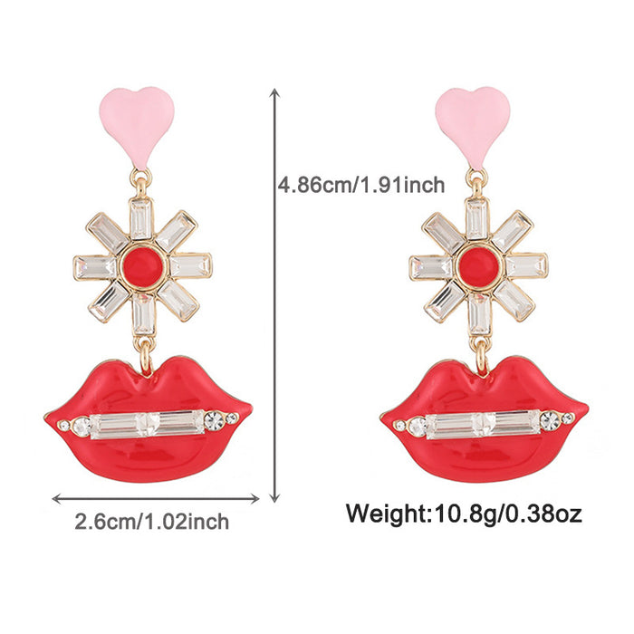 Wholesale Valentine's Day Letters Oil Drop Earrings JDC-ES-KenJie003