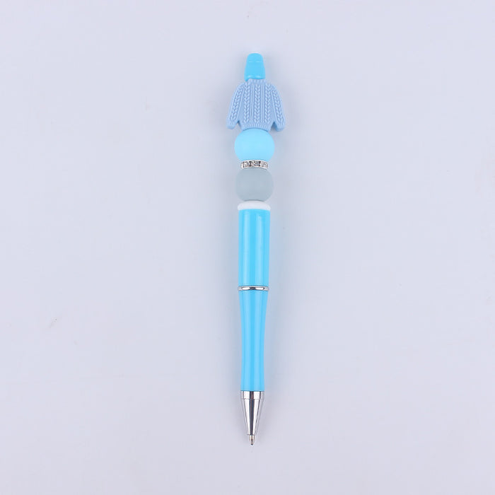 Wholesale Cute Cartoon Silicone Beaded Pen Creative DIY Colorful Plastic Multi-Function Gel Pen (M) JDC-BP-GuangTian012