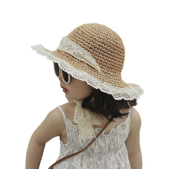 Wholesale Children's Hat Straw Hat Girl's Summer Female Sunscreen Fisherman Hat Baby