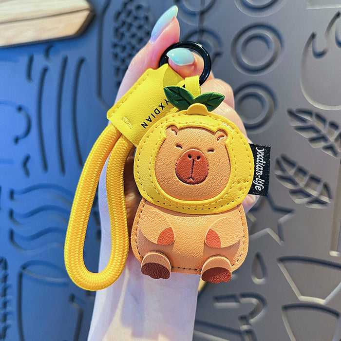 Wholesale Creative Leather Keychain Cute Cartoon Exquisite Luxury Bag Pendant Gift