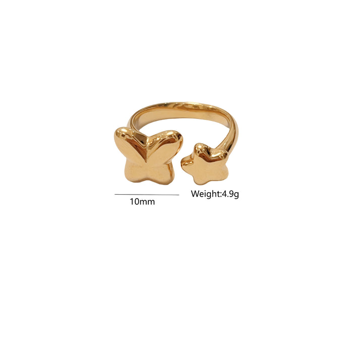 Wholesale Marine Element Stainless Steel 18K Gold Ring Fadeless Jewelry Accessories Opening Ring