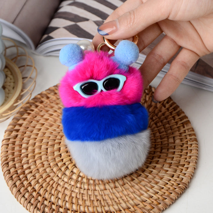 Wholesale Ugly-cute f caterpillar keychain