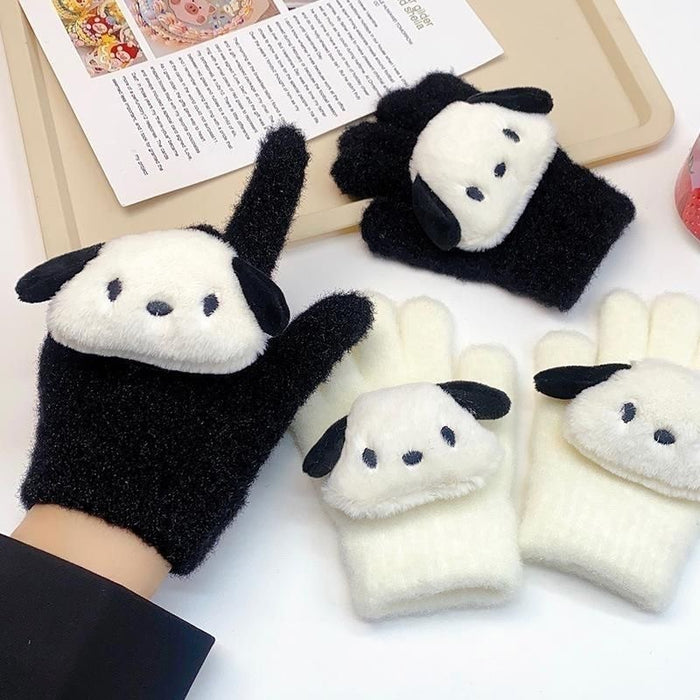 Wholesale Cute plush fleece-lined and thickened gloves