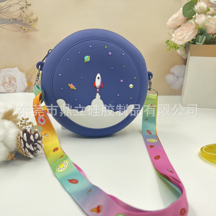 Wholesale Donut Silicone Crossbody Bag for Girls Trendy Cute Coffee Color MOQ≥10