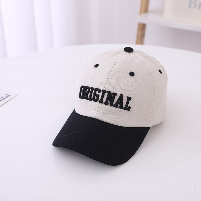 Wholesale Spring and summer letter visor student fashion color block baseball cap