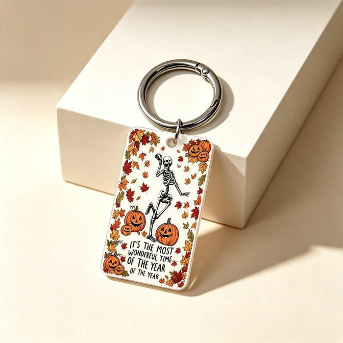 Wholesale Acrylic Pumpkin Skull Keychain Pendant  Christmas Y2K Chic Car Key Accessory Gift