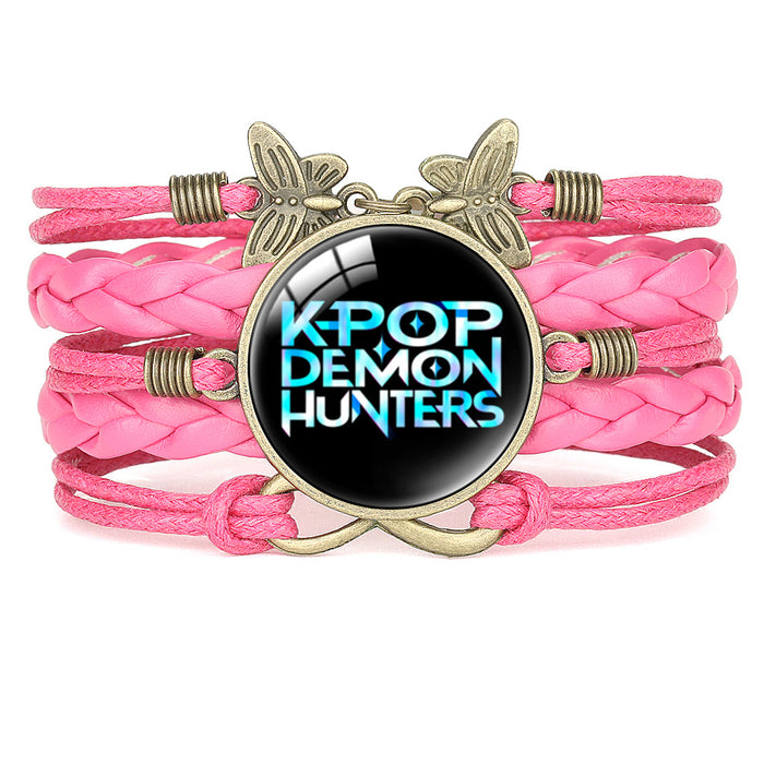 Wholesale KPOP Multi-Layer Cartoon Character Butterfly Combination Bracelet