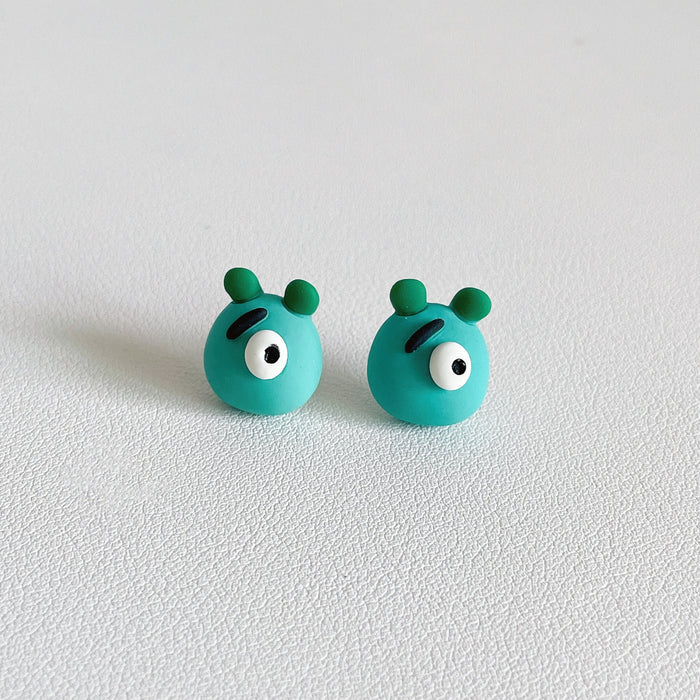 Wholesale Resin Earrings Cute Cartoon Big Eyes JDC-ES-Wenhua002