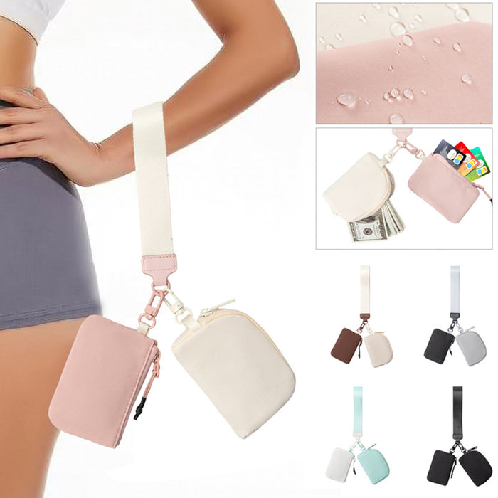 Wholesale Wrist Bag Portable Lulu Card Bag Storage Bag Bank Card Mini Coin Purse