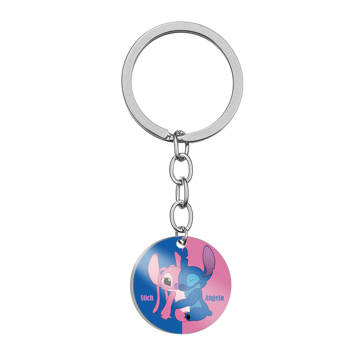 Wholesale Cartoon Color Printing Stainless Steel Keychain JDC-KC-HuanYu029