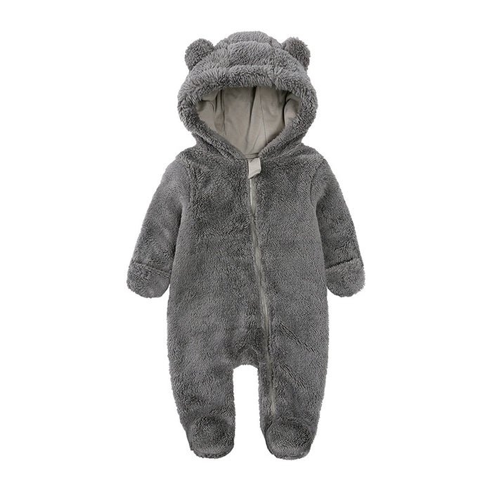 Wholesale Autumn and Winter Baby Jumpsuits Baby Crawling Clothes Thick Warm Newborn Flannel Outdoor Clothes Plush Clothes JDC-BC-SK004