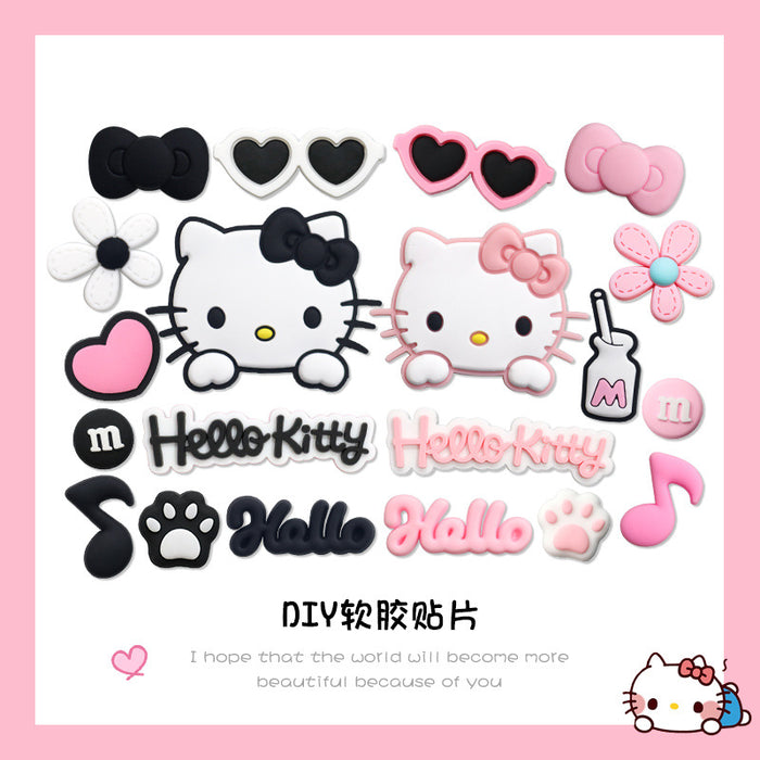 Wholesale 10pcs Cat Soft Glue DIY Accessories Mobile Phone Shell Insulation Cup Decorative Patch Shoes