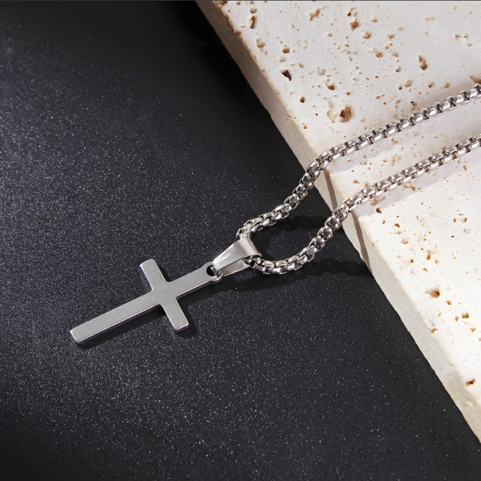Wholesale Necklace accessories, street stainless steel full diamond cross collarbone chain wholesale