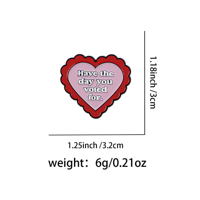 Wholesale 5pcs Metal Cowgirl Alloy Heart Badge