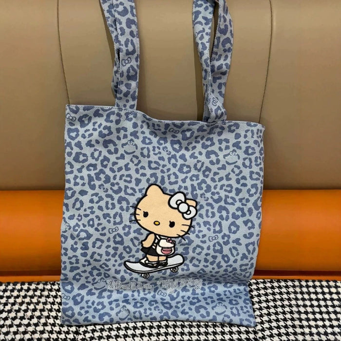 Wholesale Large-capacity cotton canvas shoulder bag with rhinestone embellishments