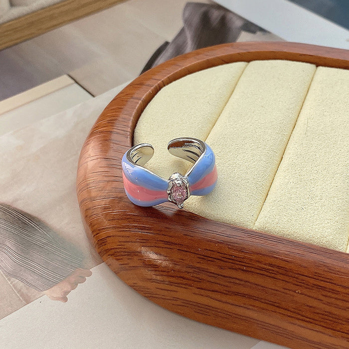 Wholesale Drip glazed star ring, niche design, index finger ring, fashionable and personalized ring