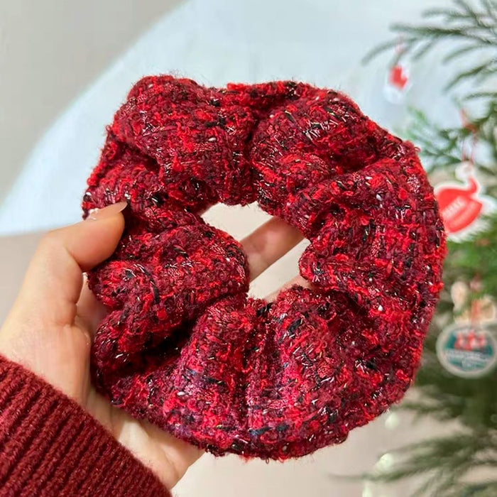 Wholesale Red Woolen Large Intestine Hair Tie JDC-HS-QZ007