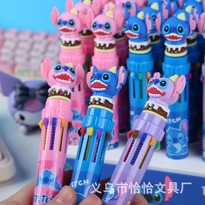 Wholesale Random Cartoon multi-color press ballpoint pen color pen stationery