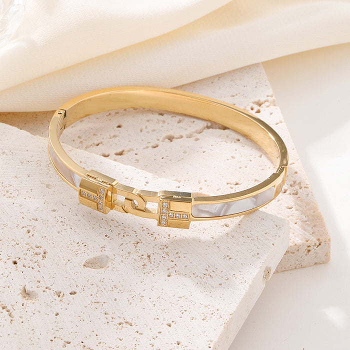 Wholesale Titanium steel bracelet concentric lock gold-plated stainless steel