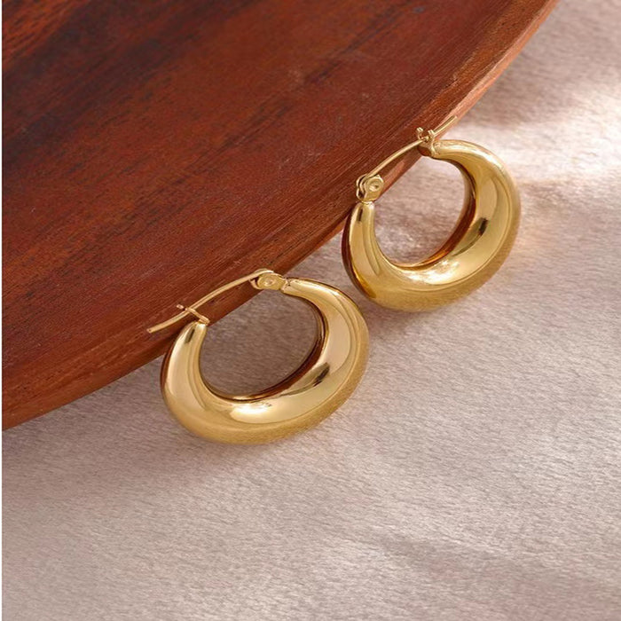 Wholesale Women's  Stainless Steel gold Plated Earrings