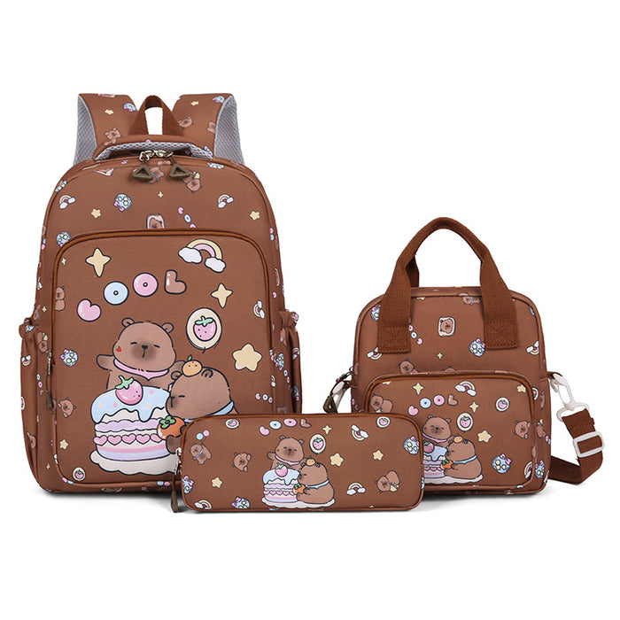 Wholesale Children' s Cute Three-Piece Backpack Bag Set
