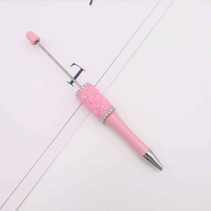 Wholesale Crystal Broken Stone Plastic Bead Pen JDC-PN-ChenYu002