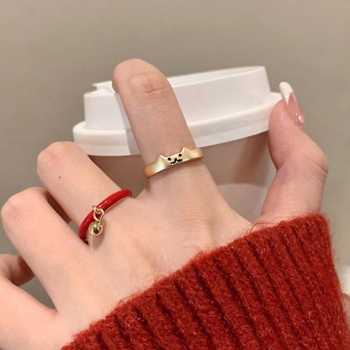 Wholesale Bell ring with unique niche design and open mouth matching ring