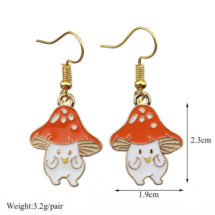 Wholesale Earrings Alloy Enamel Cute Cartoon (S) JDC-ES-niqing003