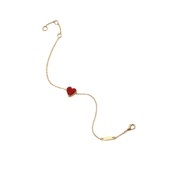 Wholesale Heart-shaped Agate Bracelet Small Red Heart Bracelet Love Jewelry