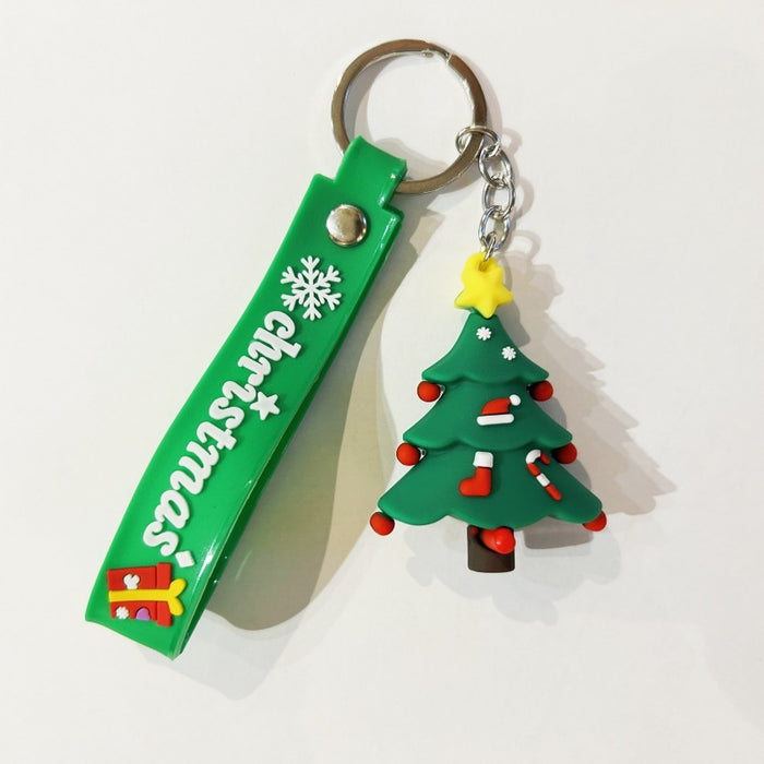 Wholesale PVC Christmas Snowman Cartoon Doll Keychain JDC-KC-WuYi083