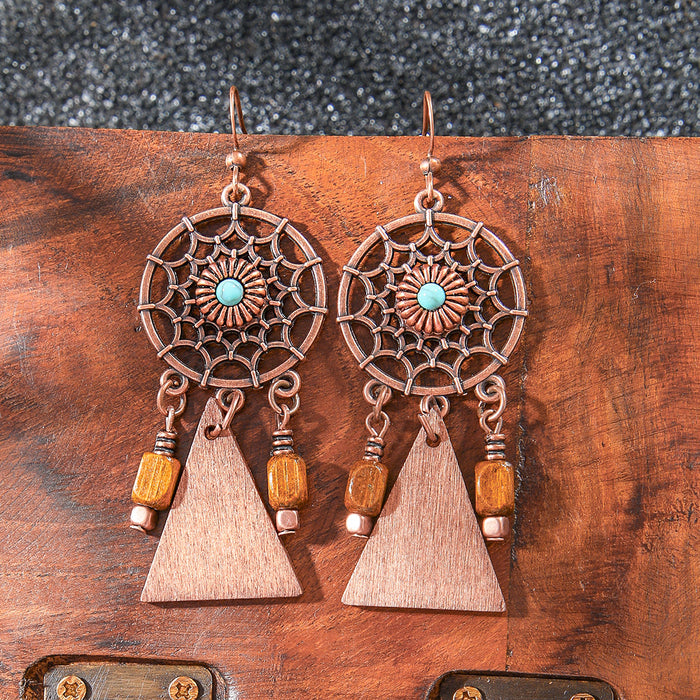 Wholesale Bohemian Tassel Geometric Earrings - Retro Ethnic Style Fashion Accessory MOQ≥2