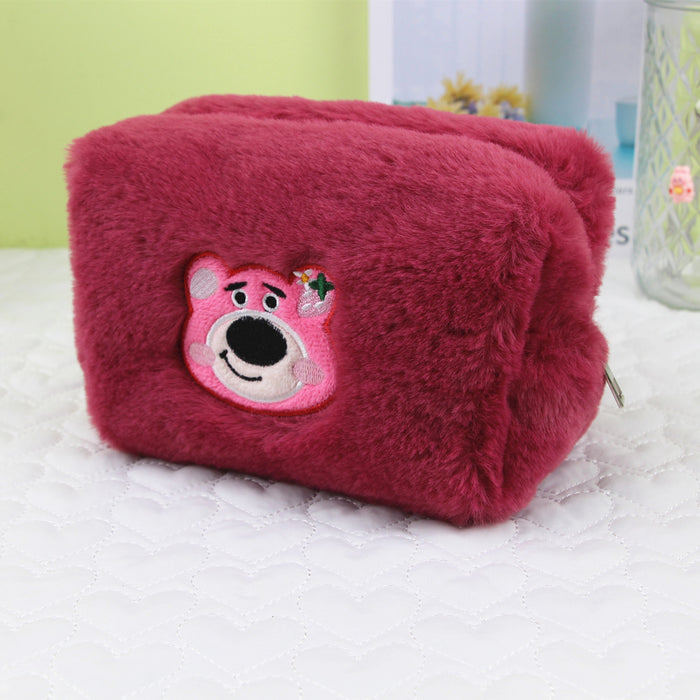 Wholesale Large Capacity Cartoon Plush Stationery Bag