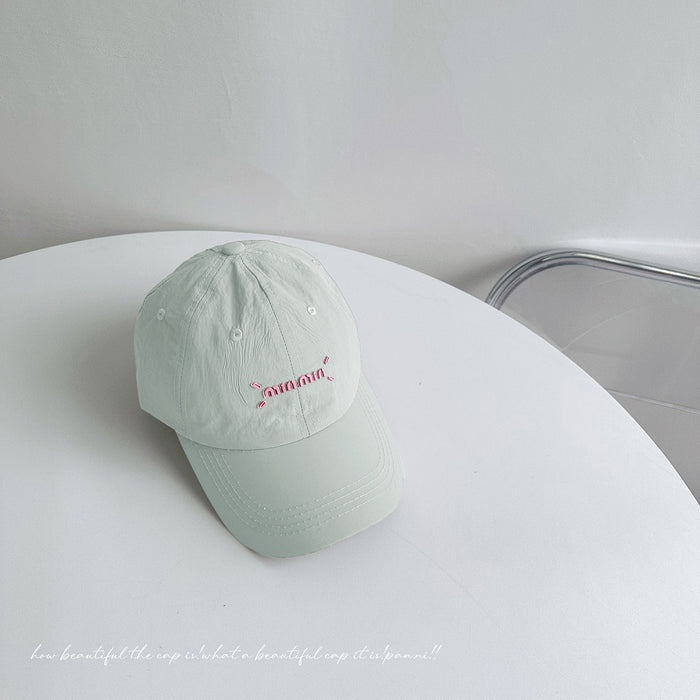 Wholesale Lightweight and breathable letter children's baseball cap, quick drying waterproof duckbill cap, girls' sun protection hat