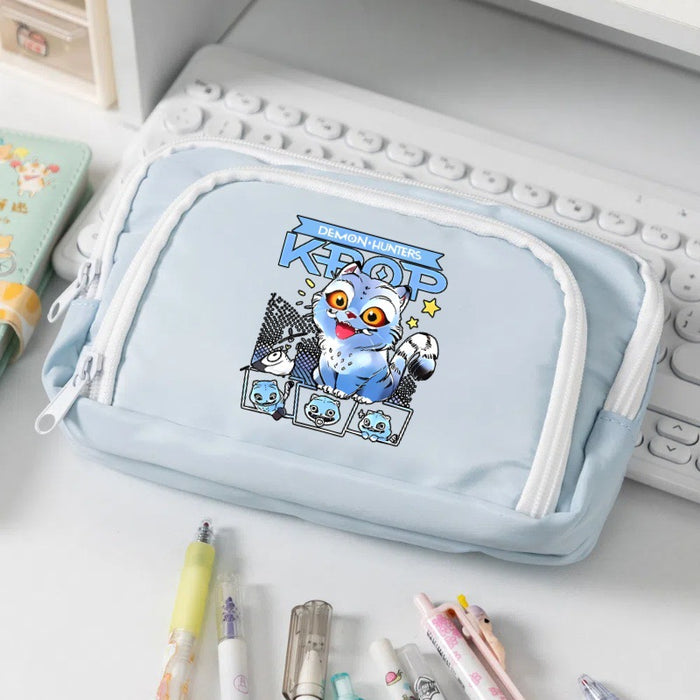 Wholesale KPOP Cute cartoon character candy-colored pencil bags for primary and secondary school students