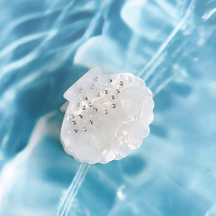 Wholesale Acrylic Hair Claw Clip Shell Design Shiny Pearl Decor Hair Accessory