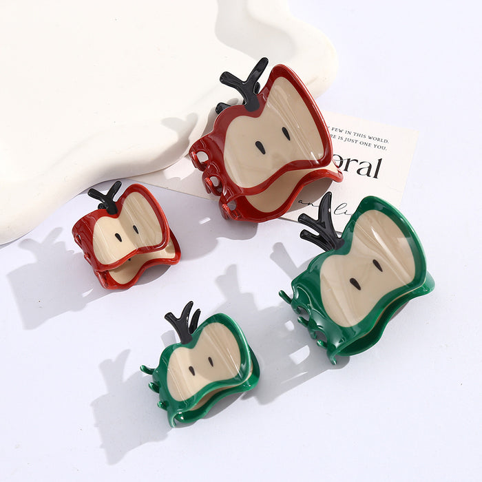 Wholesale Chic Little Green Acetate Claw Clip Creative Fruit Hair Accessory