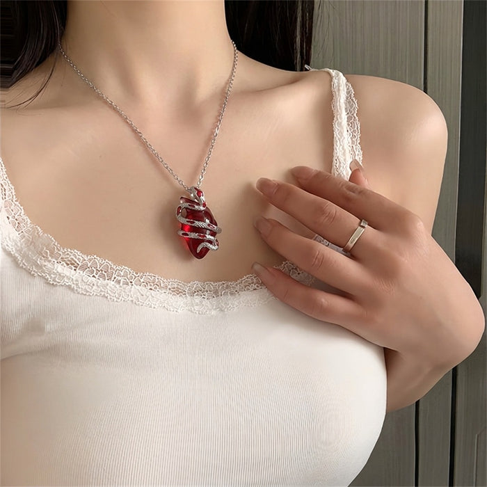 Wholesale Alloy Gothic Layered Necklace Set Cross and Heart Design