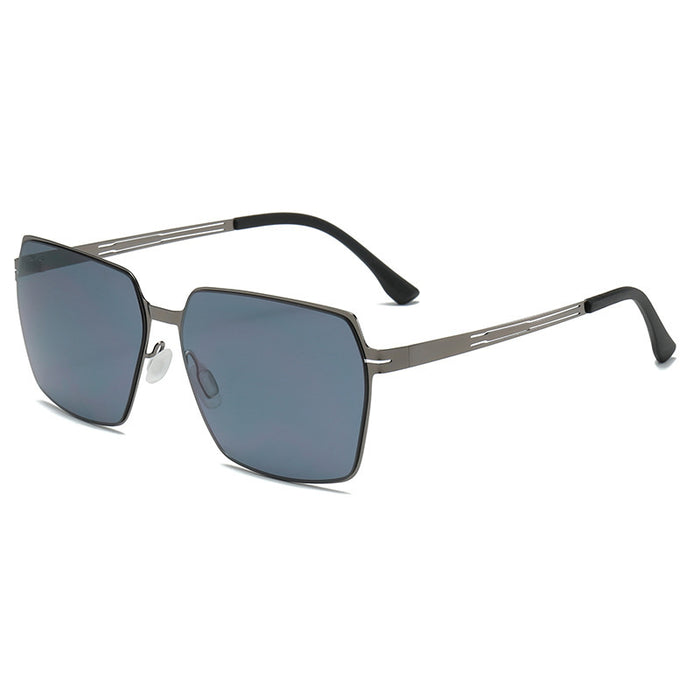 Wholesale New Sunglasses Metal Steel Leather Glasses Hollow High Definition Sunglasses